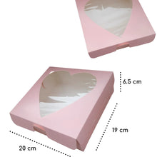 Cargar imagen en el visor de la galería, Caja Mediana Ventana acetato Corazón 20 x 19 x 6.5 cm