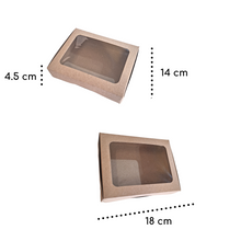 Cargar imagen en el visor de la galería, Caja Chica Ventana Acetato Normal 18 x 14 x 4.5 cm