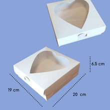 Cargar imagen en el visor de la galería, Caja Mediana Ventana acetato Corazón 20 x 19 x 6.5 cm