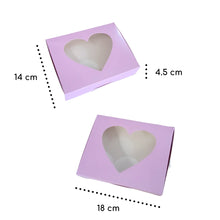 Cargar imagen en el visor de la galería, Caja Chica Ventana Acetato Corazón 18 x 14 x 4.5 cm