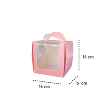 Cargar imagen en el visor de la galería, Caja para Mini Cake / Pastel 16 cm con Ventana Frontal
