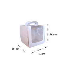 Cargar imagen en el visor de la galería, Caja para Mini Cake / Pastel 16 cm con Ventana Frontal