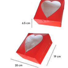 Cargar imagen en el visor de la galería, Caja Mediana Ventana acetato Corazón 20 x 19 x 6.5 cm