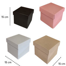 Cargar imagen en el visor de la galería, CAJA SORPRESA CON TAPA 15 x 15 x 15 cm