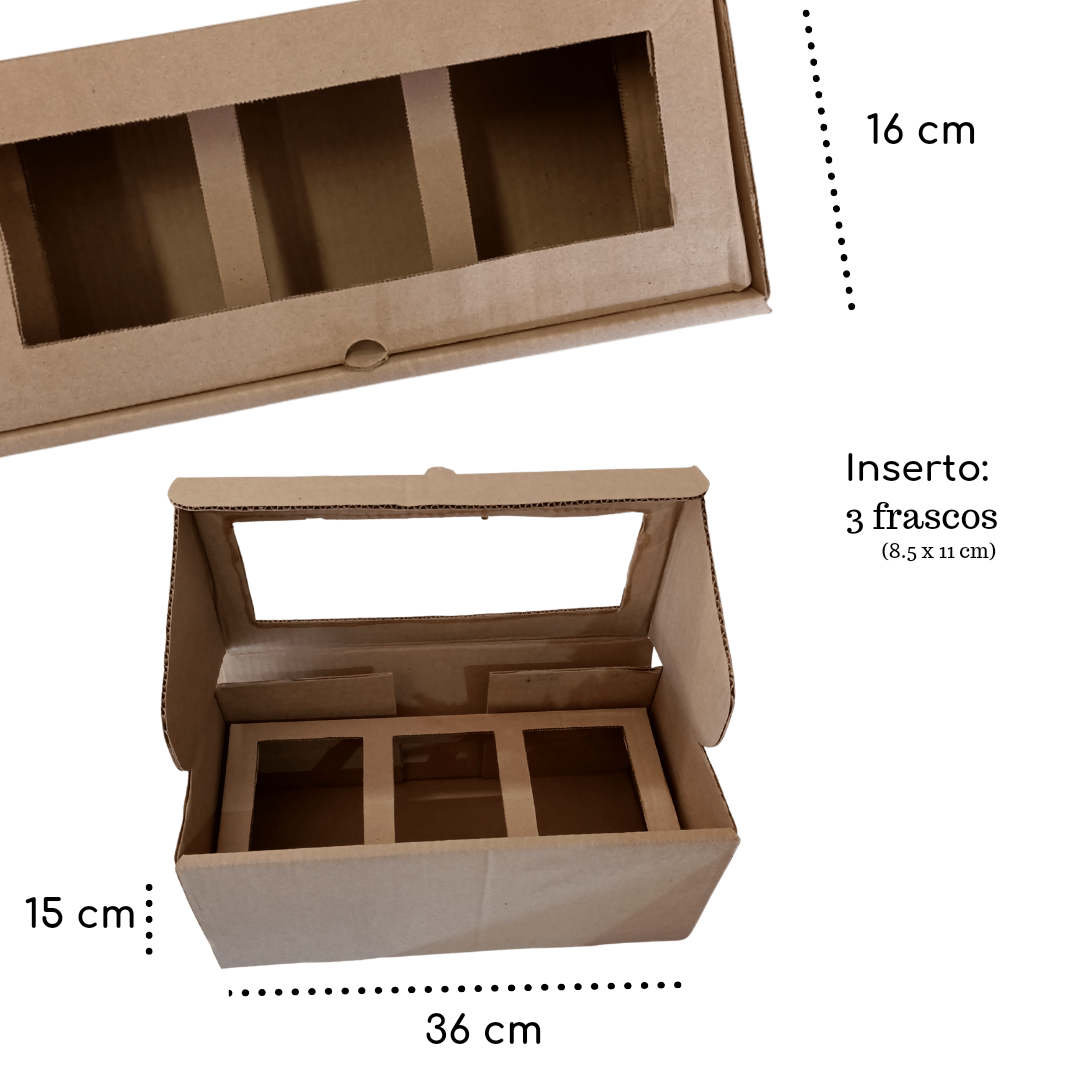 Caja para te de madera rectangular