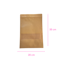 Cargar imagen en el visor de la galería, Bolsas Stand Up Pouch Kraft Con Ventana Resellable