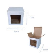 Cargar imagen en el visor de la galería, Caja Cubo Autoarmable con Ventana en Microcorrugado