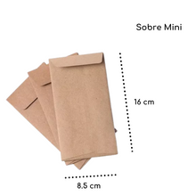 Cargar imagen en el visor de la galería, Sobres Kraft con pestaña engomada