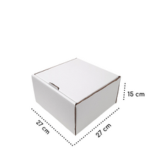 Cargar imagen en el visor de la galería, CAJA CUADRADA GRANDE BLANCO