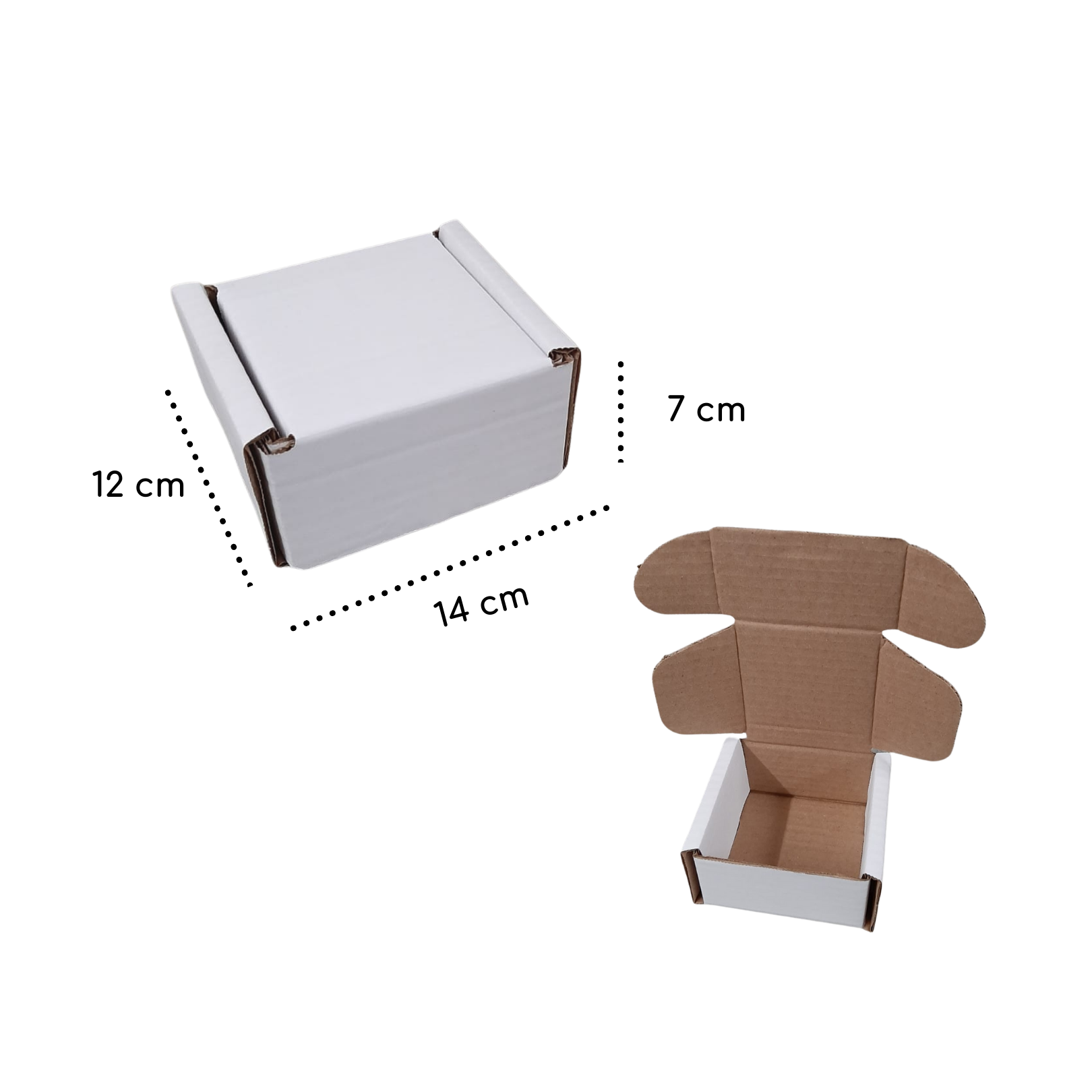 Cajas de cartón corrugado blanco, 14 x 14 x 14 , cubo para $1.97 En línea