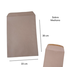 Cargar imagen en el visor de la galería, Sobres Kraft con pestaña engomada