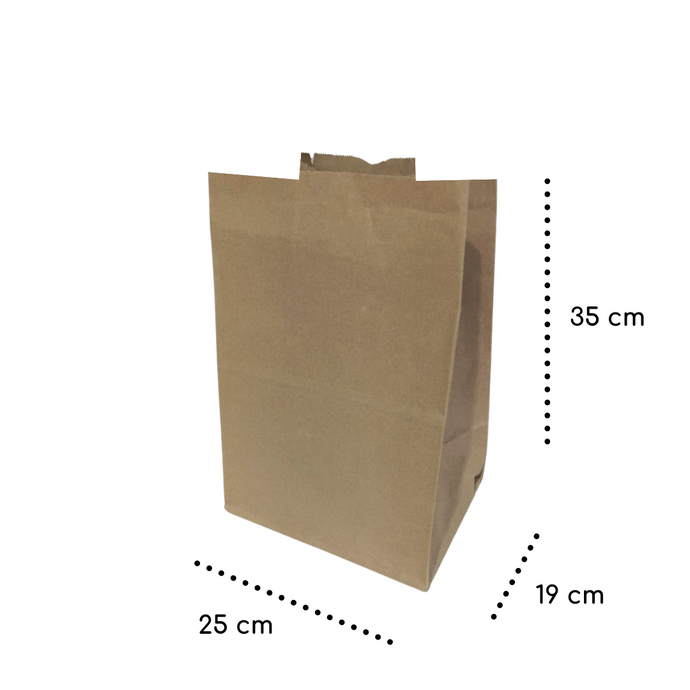 BOLSA KRAFT DELIVERY MEDIANA 25 X 19 X 35 CM