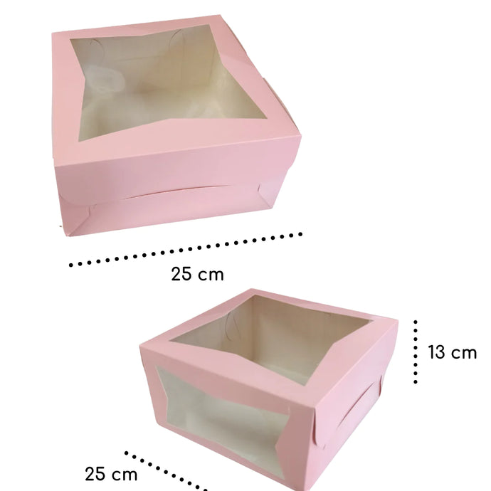 Caja con Ventana Frontal y Tapa 25 x 25 x 13 cm