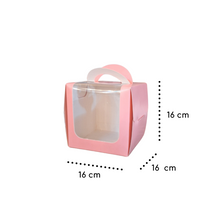 Cargar imagen en el visor de la galería, Caja para Mini Cake / Pastel 16  cm  con Ventana Frontal
