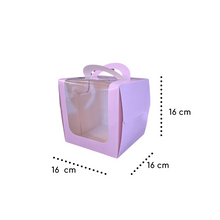Cargar imagen en el visor de la galería, Caja para Mini Cake / Pastel 16  cm  con Ventana Frontal

