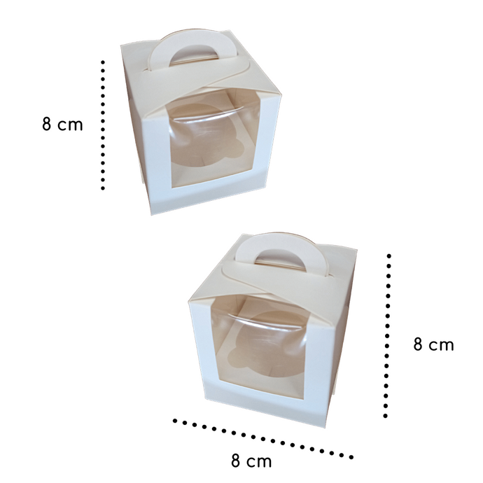 Caja blanca para 1 Cupcake con inserto