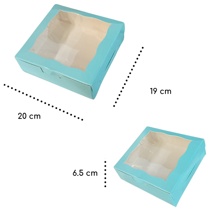 Caja Galleta 20 x 19 x 6.5 cm Azul Pastel