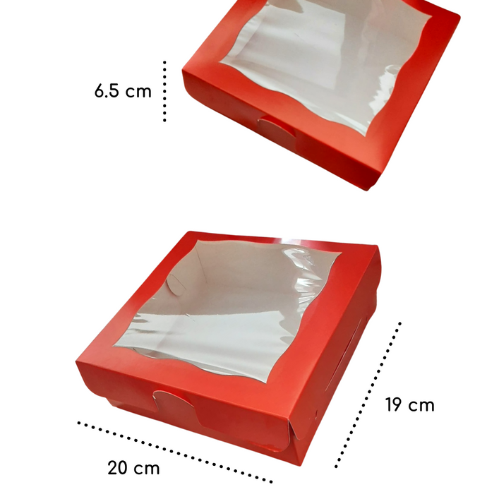 Caja Galleta 20 x 19 x 6.5 cm Roja