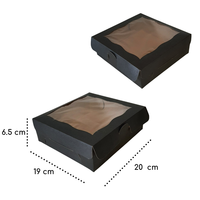 Caja Galleta 20 x 19 x 6.5 cm Negra