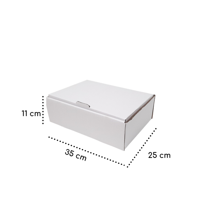 Caja grande - blanca (38 x 33 x 8 cm)